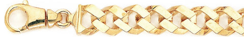 11.6mm Flat-Top Curb Link Bracelet custom made gold chain