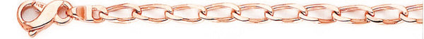14k rose gold, 18k pink gold chain 4.7mm Thin Curb Link Bracelet