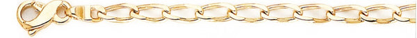 18k yellow gold chain, 14k yellow gold chain 4.7mm Thin Curb Link Bracelet
