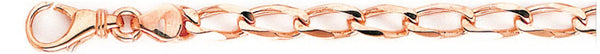 14k rose gold, 18k pink gold chain 5.9mm Thin Curb Link Bracelet