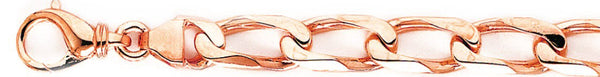 14k rose gold, 18k pink gold chain 8.9mm Thin Curb Link Bracelet