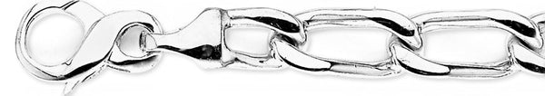 18k white gold chain, 14k white gold chain 13.7mm Thin Curb Link Bracelet