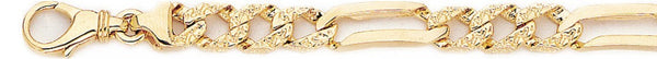 18k yellow gold chain, 14k yellow gold chain 6.6mm Nugget Curb Link Bracelet