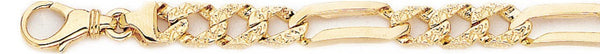 18k yellow gold chain, 14k yellow gold chain 6.6mm Nugget Curb Link Bracelet
