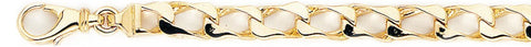 6.8mm Smooth Curb Link Bracelet custom made gold chain