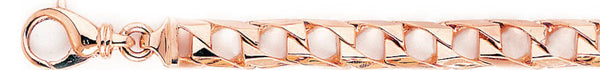 14k rose gold, 18k pink gold chain 8mm Curb Link Bracelet